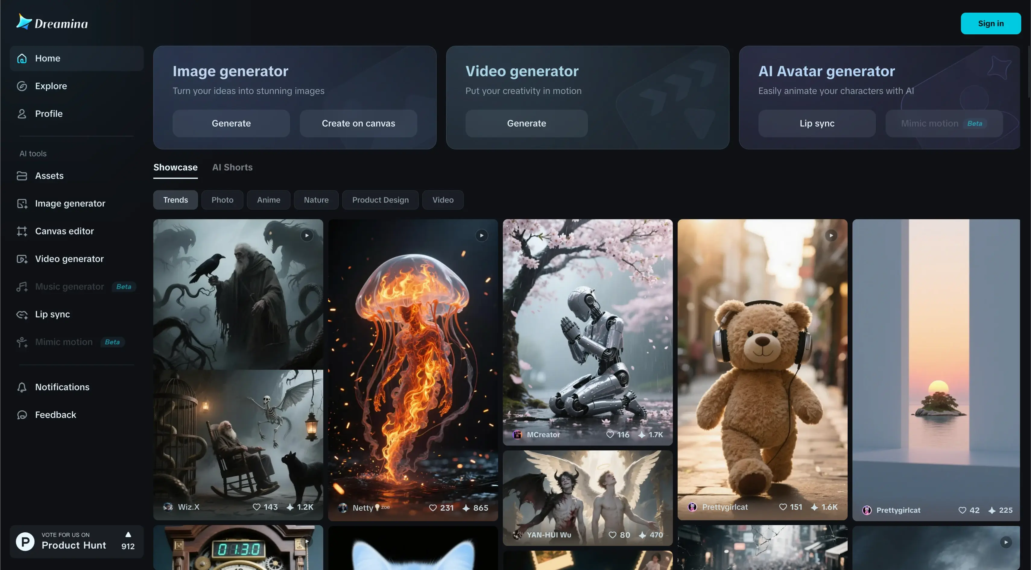 Dreamina Dashboard Demo